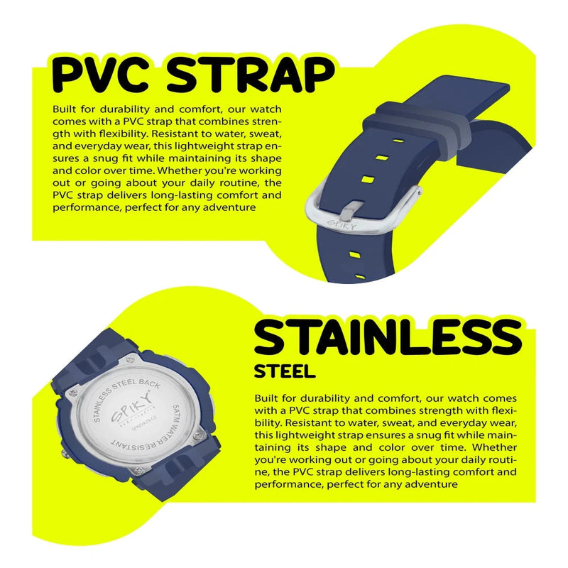 Spiky SPKEVA29 Round Multifunctional Digital Sports Watch