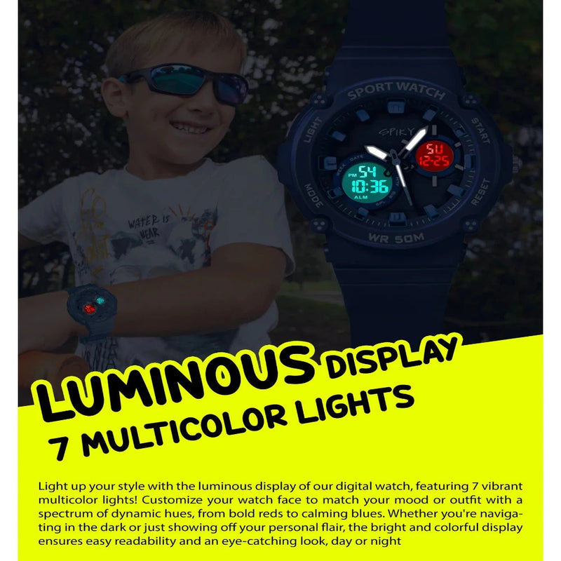 Spiky SPKEVA29 Round Multifunctional Digital Sports Watch