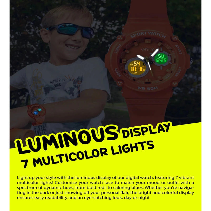 Spiky SPKEVA29 Round Multifunctional Digital Sports Watch