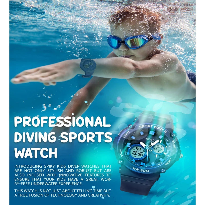 Spiky SPKEVA29 Round Multifunctional Digital Sports Watch