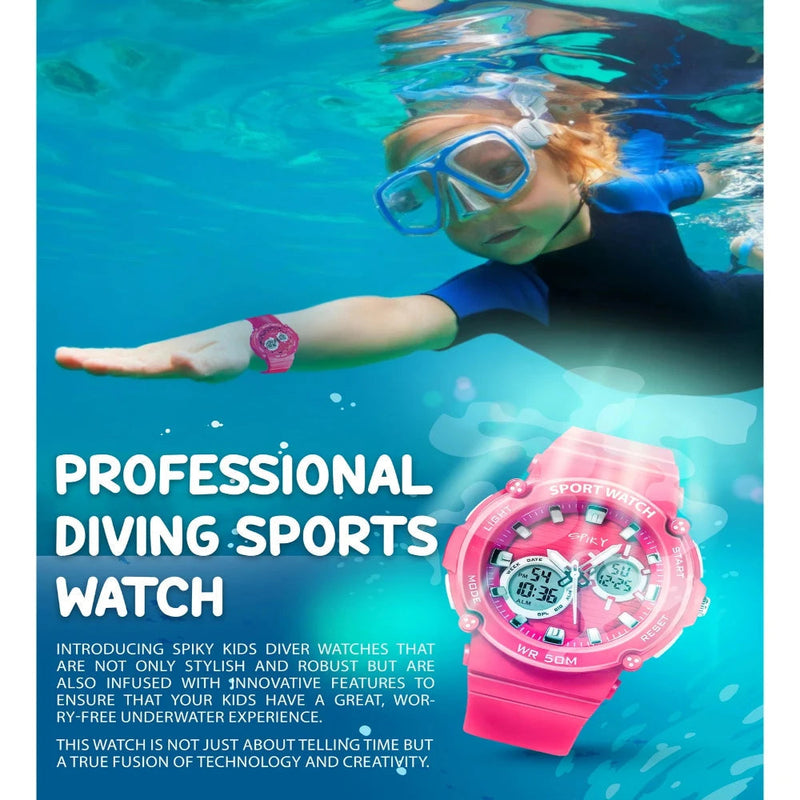 Spiky SPKEVA29 Round Multifunctional Digital Sports Watch