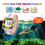 Spiky SPKEVA47 Rectangle Digital Sports Watch For Kids
