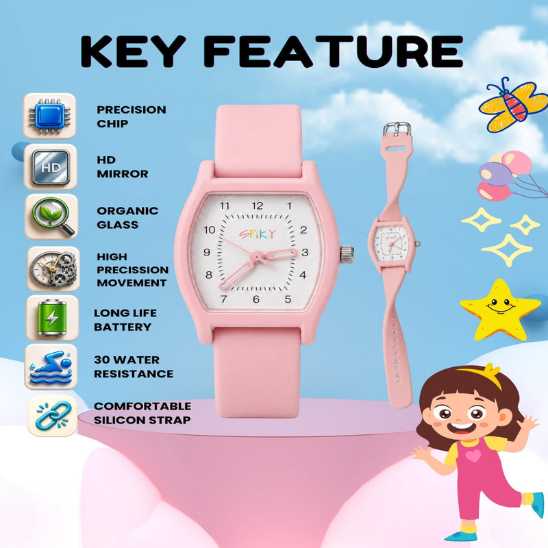Spiky SPKEVA48 Rectangle Stylish Analog Watch For Kids