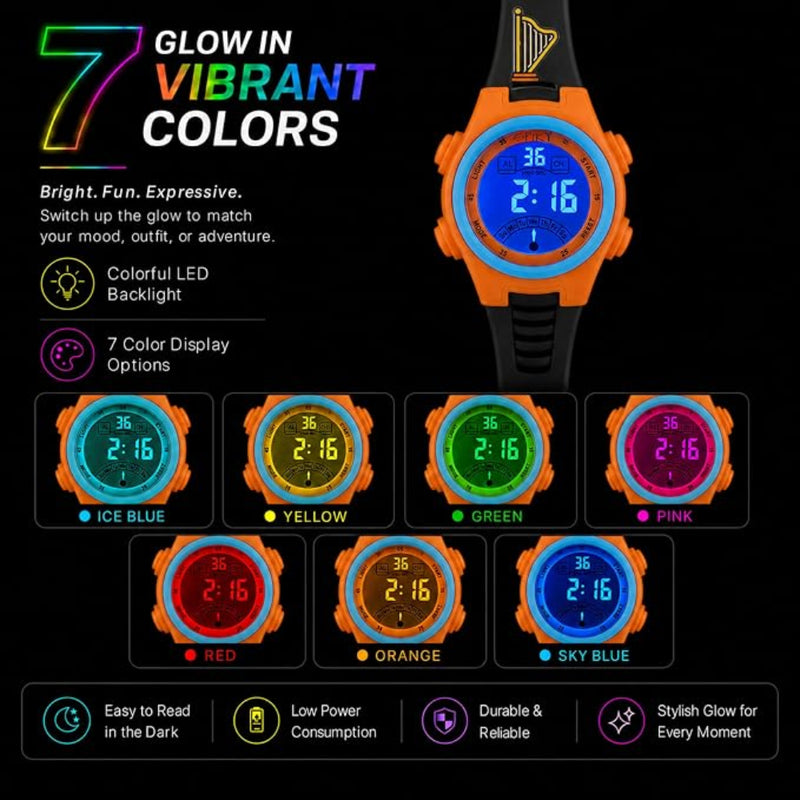 Spiky SPKEVA52 Round Digital Sports Watch