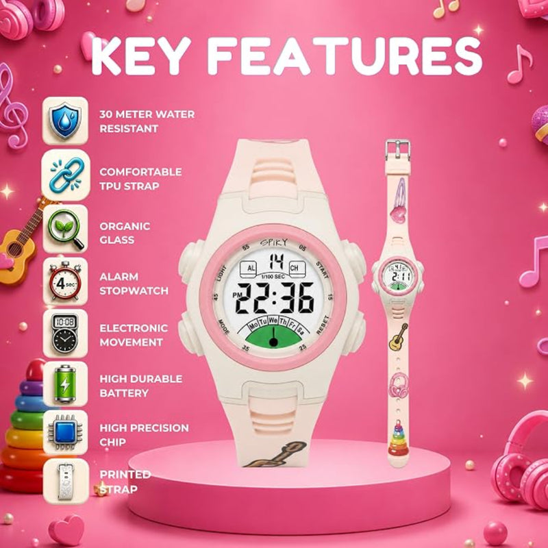 Spiky SPKEVA52 Round Digital Sports Watch