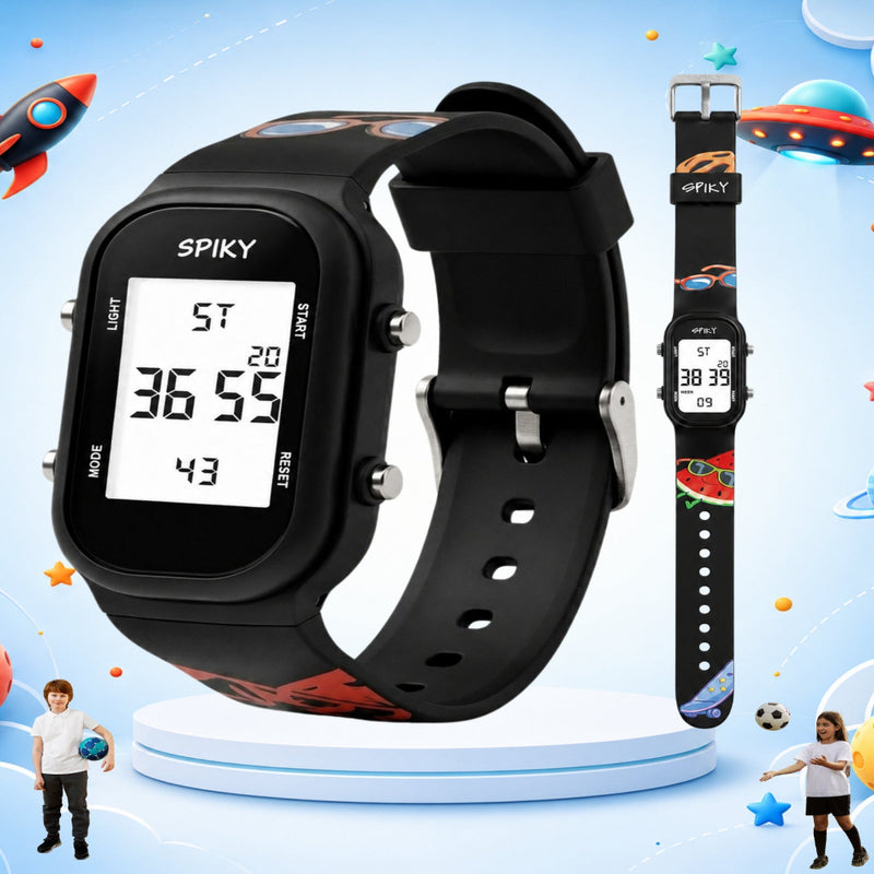 Spiky SPKEVA53 Rectangle Kids Digital Watch