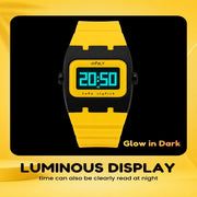 Spiky SPKEVA61 Unique Rectangle Dial Sports Watch With AlarmDay & Date Calendar