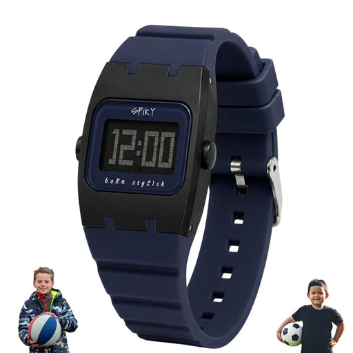Spiky SPKEVA61 Unique Rectangle Dial Sports Watch With AlarmDay & Date Calendar