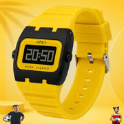 Spiky SPKEVA61 Unique Rectangle Dial Sports Watch With AlarmDay & Date Calendar