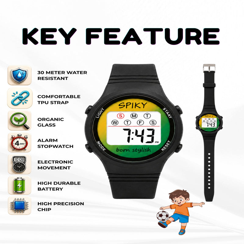 Spiky SPKEVA64 Round Digital Sports Watch For Kids