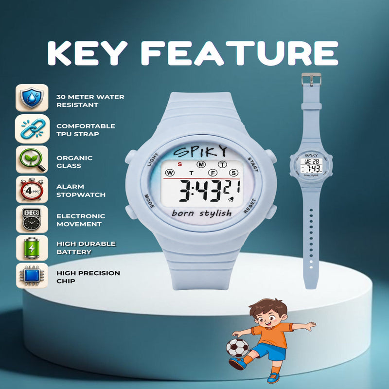 Spiky SPKEVA64 Round Digital Sports Watch For Kids