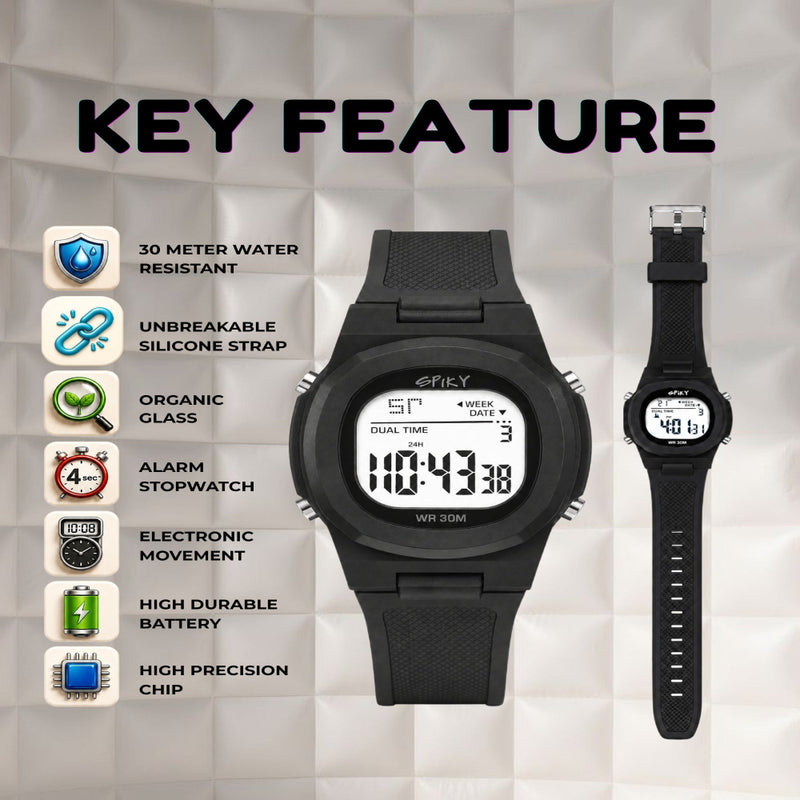 Spiky SPKEVA65 Digital Watch For Boys & Girls Round Sports Dial