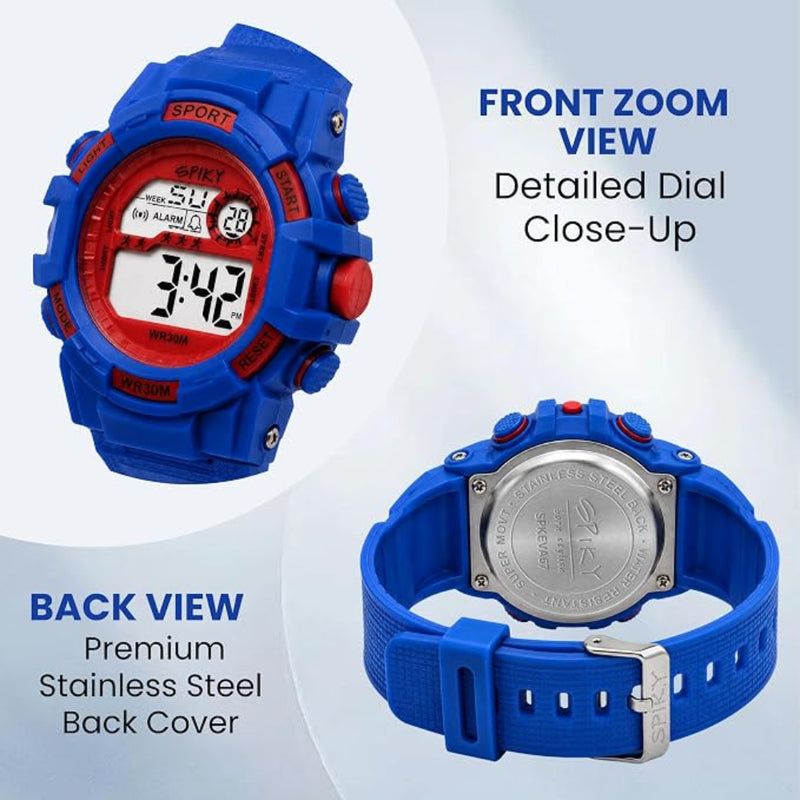 Spiky SPKEVA67 Round Dial Sports Watch With Luminous Display Alarm Day & Date Calendar