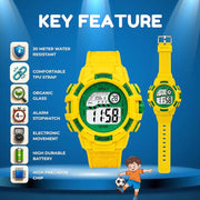 Spiky SPKEVA67 Round Dial Sports Watch With Luminous Display Alarm Day & Date Calendar