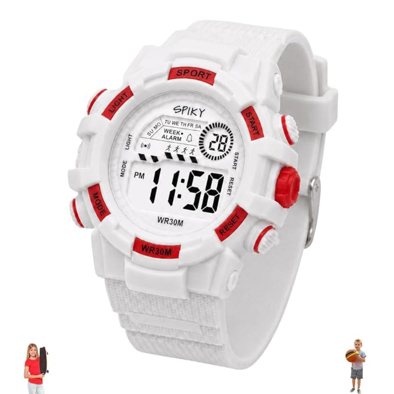 Spiky SPKEVA67 Round Dial Sports Watch With Luminous Display Alarm Day & Date Calendar