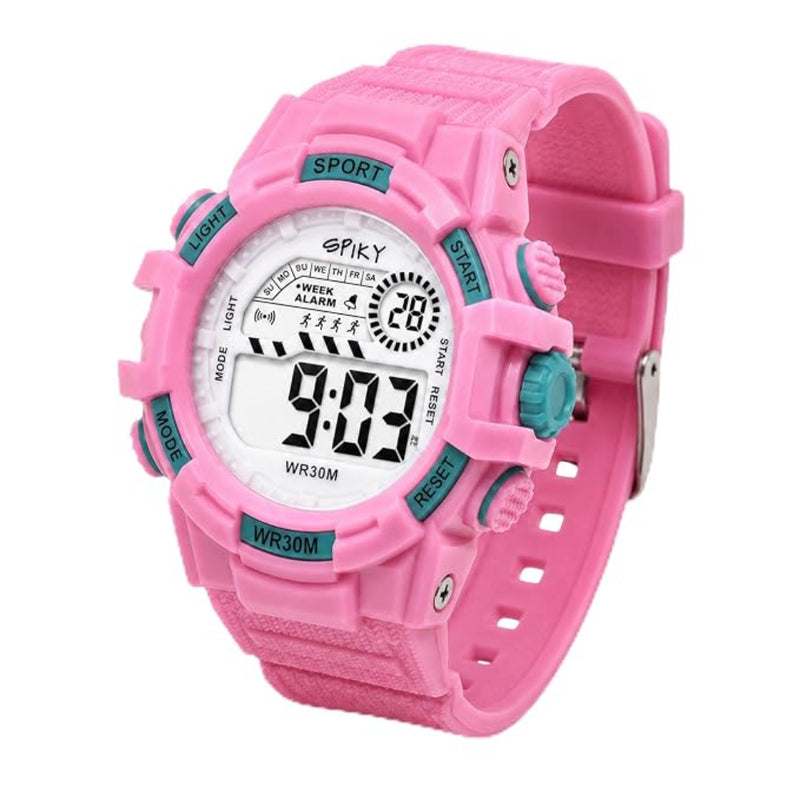 Spiky SPKEVA67 Round Dial Sports Watch With Luminous Display Alarm Day & Date Calendar