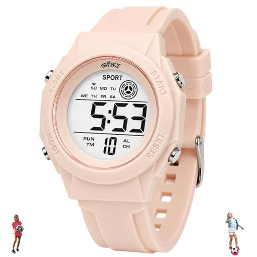 Spiky SPKEVA69 Digital Sports Watch | 7-Color LED Display & Waterproof Watch