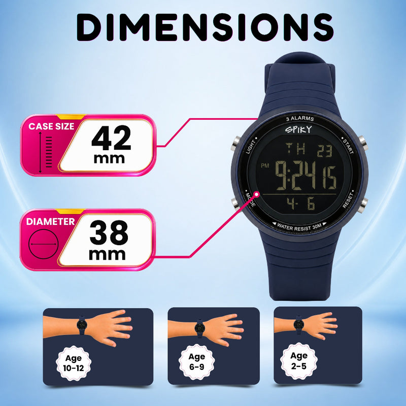 Spiky SPKEVA70 Square Digital Sports Watch