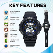 Spiky SPKEVA71 Round Analog Digital Sports Watch