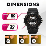 Spiky SPKEVA71 Round Analog Digital Sports Watch
