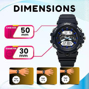 Spiky SPKEVA71 Round Analog Digital Sports Watch