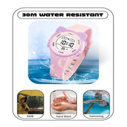 Spiky Spkeva12 Round Cat Shaped Sports Digital Watch
