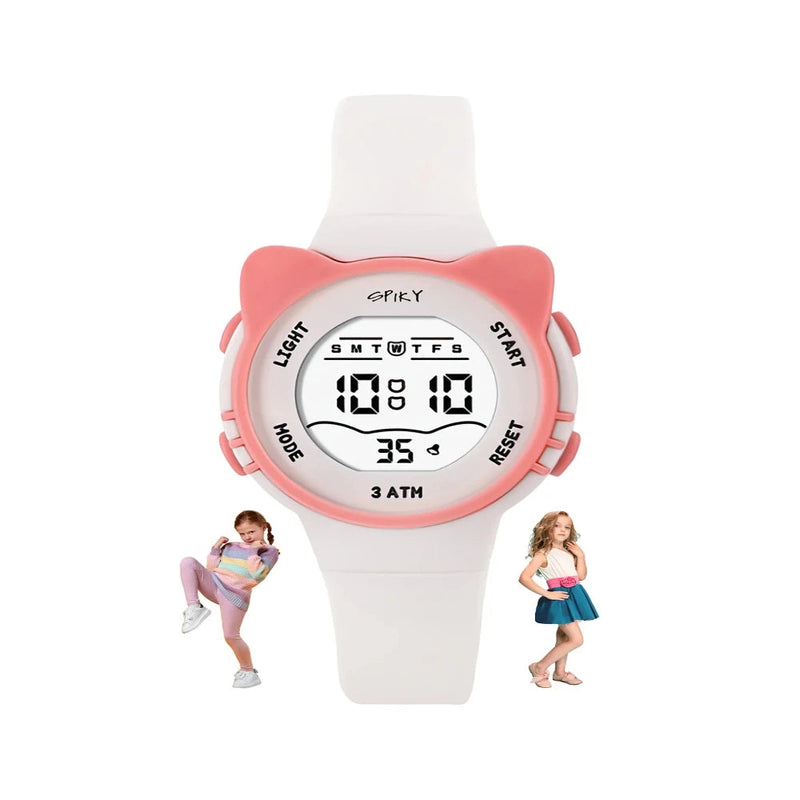 Spiky Spkeva12 Round Cat Shaped Sports Digital Watch