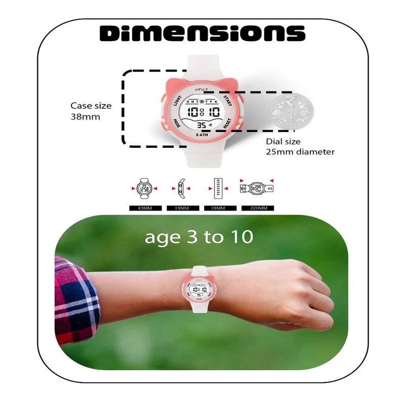 Spiky Spkeva12 Round Cat Shaped Sports Digital Watch