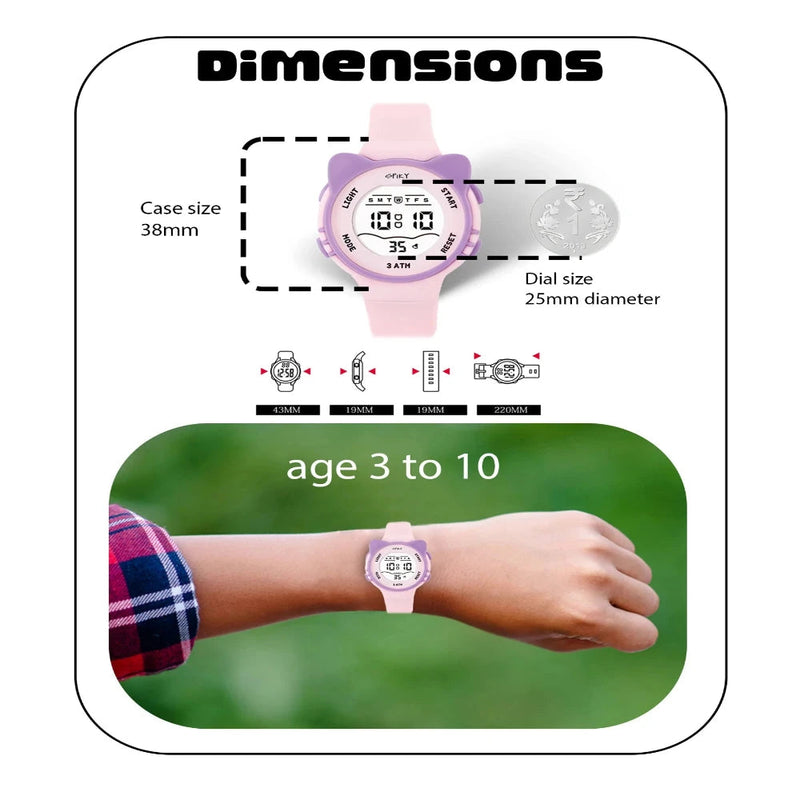 Spiky Spkeva12 Round Cat Shaped Sports Digital Watch