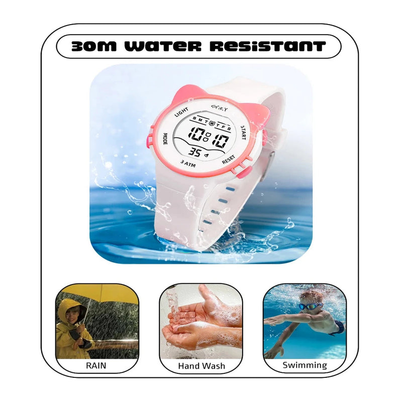 Spiky Spkeva12 Round Cat Shaped Sports Digital Watch