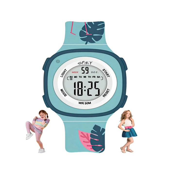 Spiky Spkeva15 Turquoise Unique Square Digital Watch For Kids-Novelty Toys-Spiky-Toycra