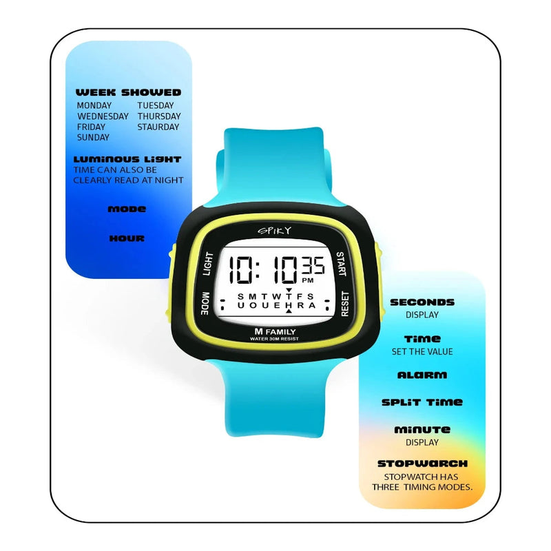 Spiky Spkeva16 Unique Square Digital Watch For Kids