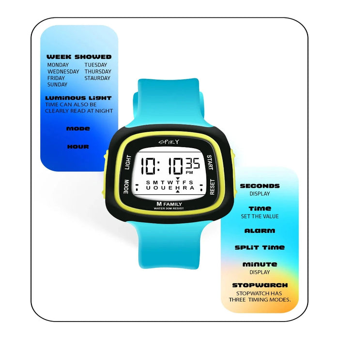 Spiky Spkeva16 Unique Square Digital Watch For Kids-Novelty Toys-Spiky-Toycra