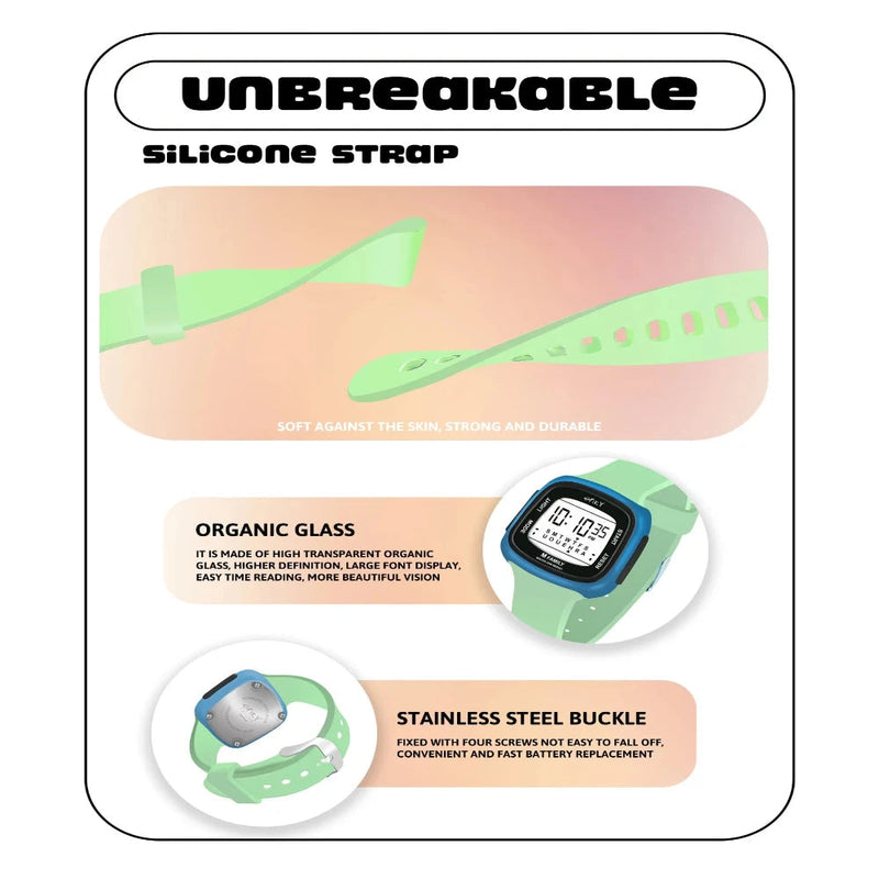 Spiky Spkeva16 Unique Square Digital Watch For Kids