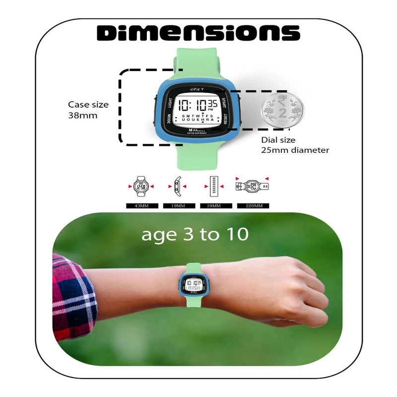 Spiky Spkeva16 Unique Square Digital Watch For Kids