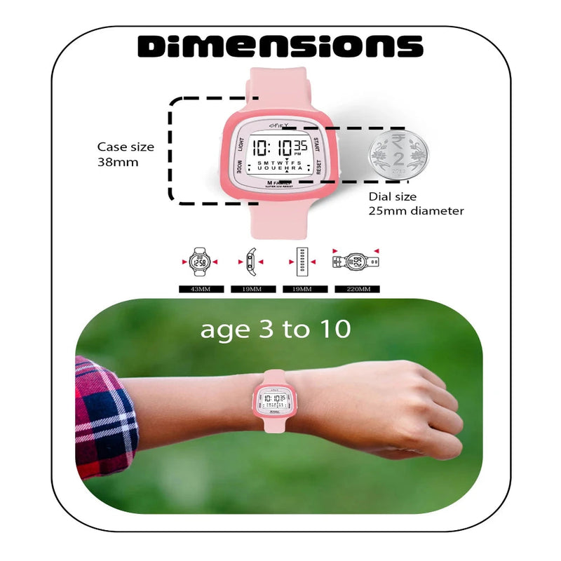 Spiky Spkeva16 Unique Square Digital Watch For Kids