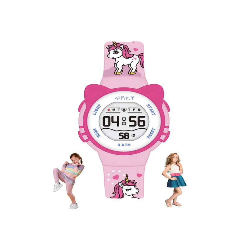 Spiky Spkeva17 Round Cat Shaped Sports Digital Watch