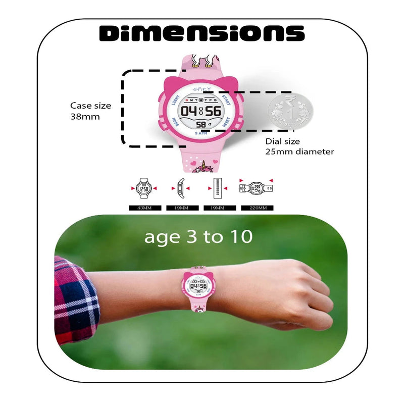 Spiky Spkeva17 Round Cat Shaped Sports Digital Watch
