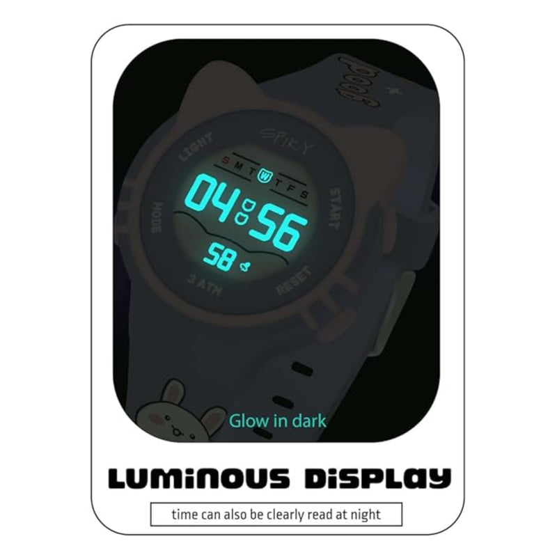 Spiky Spkeva17 Round Cat Shaped Sports Digital Watch