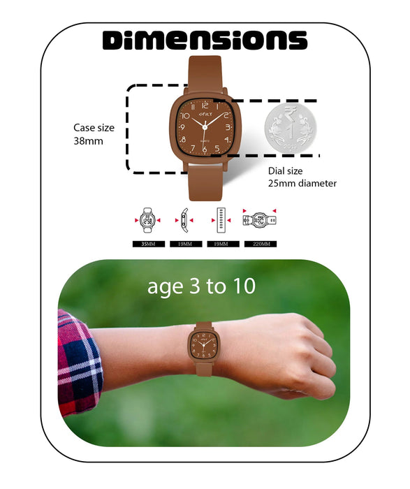 Spiky Spkeva19 Square Analog Watch For Kids-Novelty Toys-Spiky-Toycra