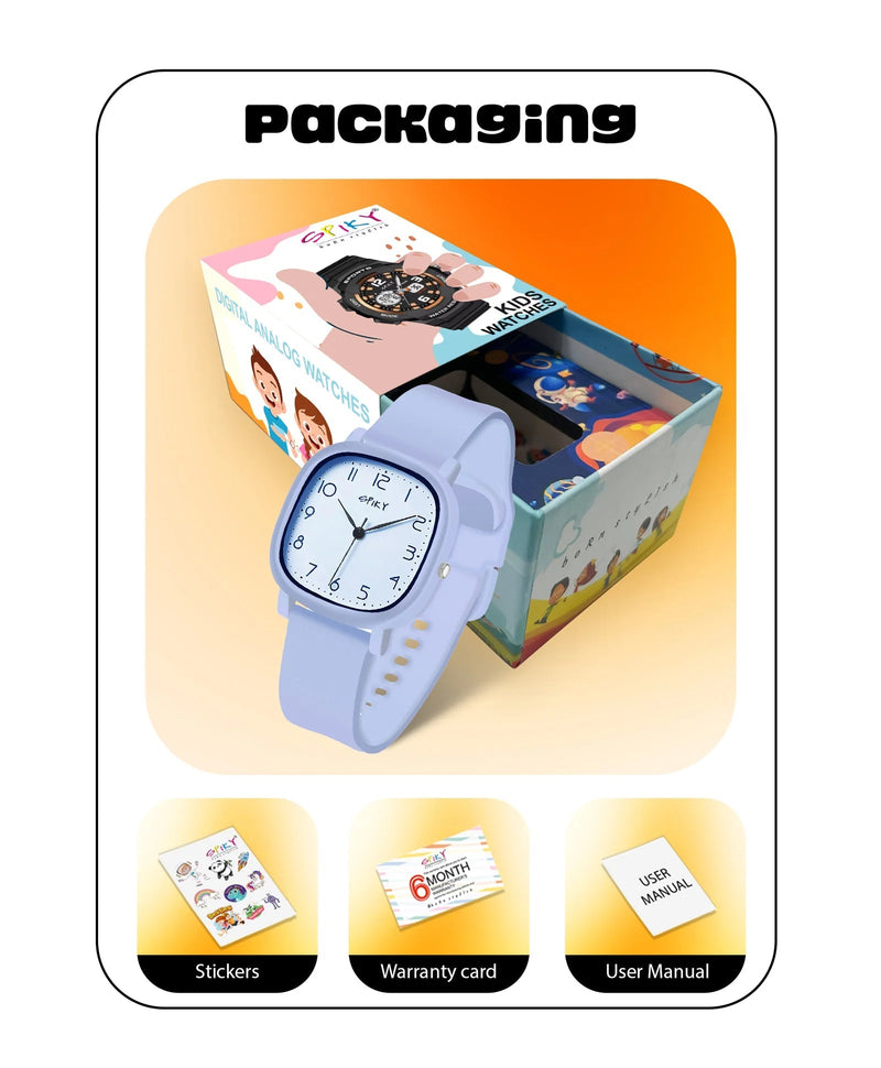 Spiky Spkeva19 Square Analog Watch For Kids