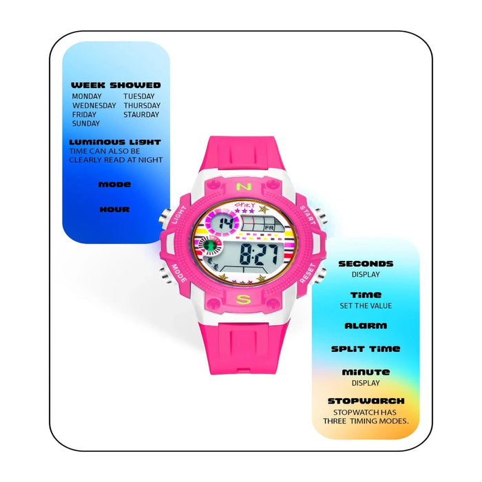 Spiky Spkeva20 Unique Round Digital Sports Watch-Novelty Toys-Spiky-Toycra