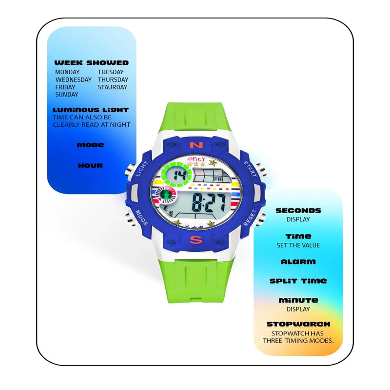 Spiky Spkeva20 Unique Round Digital Sports Watch