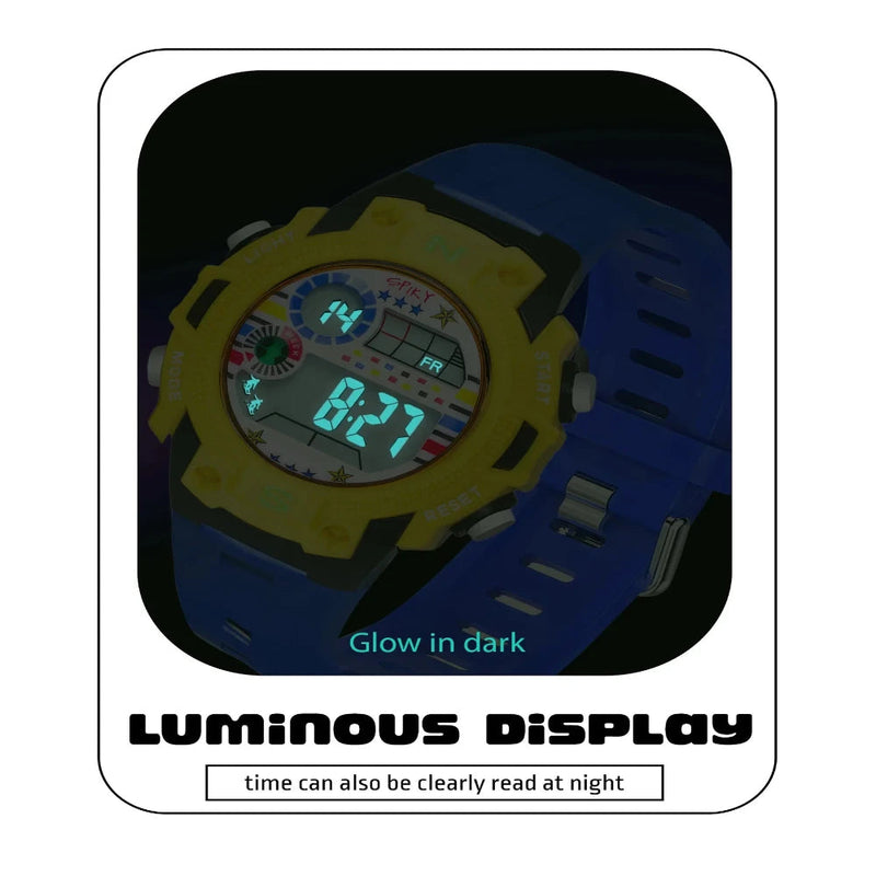 Spiky Spkeva20 Unique Round Digital Sports Watch