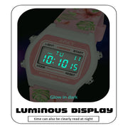 Spiky Spkeva25 Unique Printed Square Multi Functional Sports Digital Watch