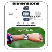 Spiky Spkeva25 Unique Printed Square Multi Functional Sports Digital Watch
