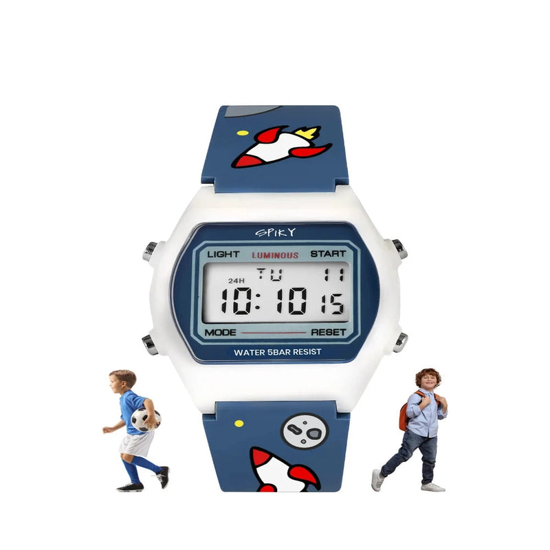 Spiky Spkeva25 Unique Printed Square Multi Functional Sports Digital Watch