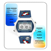 Spiky Spkeva25 Unique Printed Square Multi Functional Sports Digital Watch