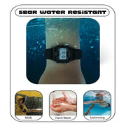 Spiky Spkeva25 Unique Square Multi Functional Sports Digital Watch