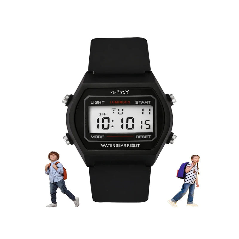 Spiky Spkeva25 Unique Square Multi Functional Sports Digital Watch